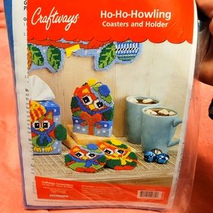NWOT. VTG. Craftways owl coasters/holder.  (770)